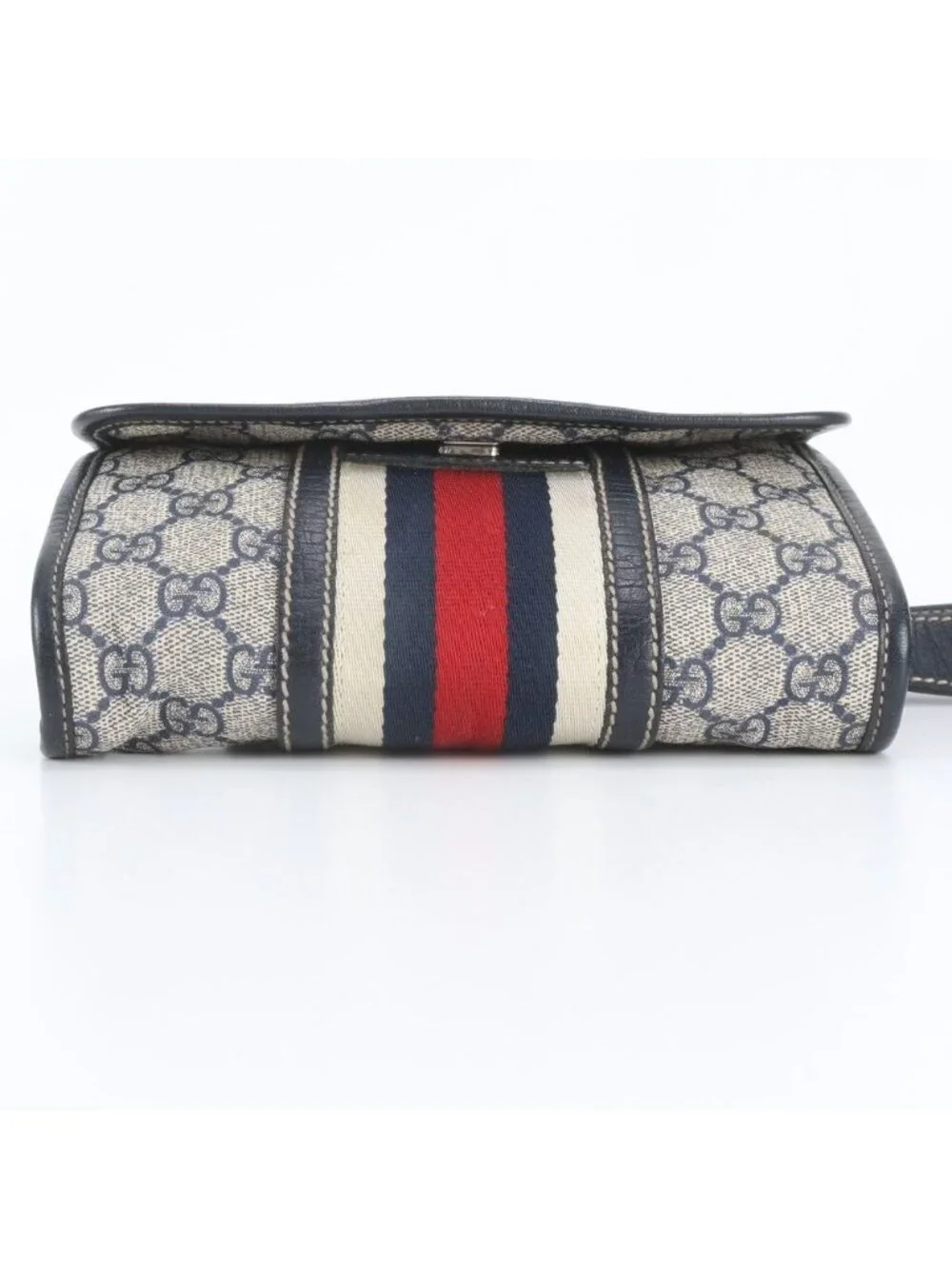 Gucci GG Supreme Sherry Line Leather 2-Way Belt Bag Crossbody Waist Pouch
